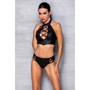Комплект из эко-кожи Nancy Bikini black L/XL - Passion: Для кого Для женщин