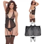 Эротический комплект NDS 5079-3 Black M/L (22035): Фактура Сетка, Ажурная
