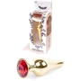 Анальная пробка с кристаллом BOSS of TOYS Boss Series - Jewellery Gold BUTT PLUG Red, BS6400064