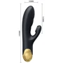 Вибратор Pretty Love Royal Pleasure Sucking Black: Длина, см 19.2