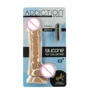Гибкий фаллоимитатор на присоске ADDICTION - ANDREW 8″ Silicone Dong - Caramel + вибропуля: Назначение Вагинальные