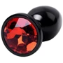 Анальная пробка с кристаллом Toyfa Metal Black anal plug ruby gem: Для кого Унисекс
