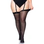 Прозорі панчохи із заднім швом Leg Avenue + PLUS SI Black: Вид Чулки