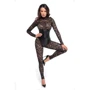 Комбінезон Noir Handmade F299 Enigma lace catsuit with underbust bodice Black, L