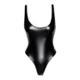 Боди Noir Handmade F244 Powerwetlook body with high cut bottom hem Black, L: Декор Без декора