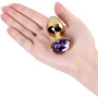 Анальная пробка с кристаллом Metal By Toyfa Gold anal plug amethyst: Особенности С кристаллами