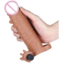 Насадка на член LoveToy Pleasure X-Tender Vibrating Penis Sleeve Add 2" Brown: Материал TPE (термопластичный эластомер)