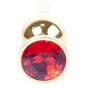 Анальная пробка с кристаллом BOSS of TOYS Boss Series - Jewellery Gold BUTT PLUG Red, BS6400064 фото 6