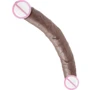 Двойной фаллоимитатор King Cock 12" Slim Double Dildo, 30x3.3 см, коричневый: Назначение Для двойного проникновения