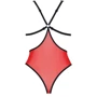 Полупрозрачное боди с кружевом Passion PEONIA BODY Red L/XL: Применение На тело