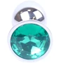 Анальная пробка Boss Series - Jewellery Silver PLUG Green S (BS6400011) фото 6