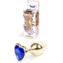 Анальная пробка Boss Series - Jewellery Gold Heart PLUG Dark Blue S (BS6400041)