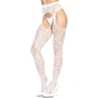Сексуальные колготки в сетку с сердечками Leg Avenue OS White: Вид Колготки