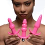 Набір анальних пробок з віброкулею Frisky Thrill Trio Pink Vibrating Plug Set: Тип Анальные пробки