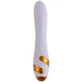 Вибратор-кролик с флоггером LOCKINK Sevanda Whip Vibrating Massage Wand - White & Golden: Диаметр, см 3.7