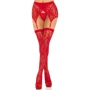 Панчохи Leg Avenue Leg Avenue Lace thigh highs & garterbelt Red One Size: Матеріал Нейлон