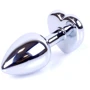 Анальная пробка Boss Series - Jewellery Silver Heart PLUG Black S (BS6400047): Наличие вибрации Нет