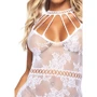 Мереживна міні-сукня з ремінцями Leg Avenue OS White: Матеріал Полиамид
