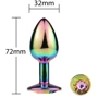 Металевий анальний затор MAI Attraction Toys №72 Rainbow: Матеріал Медицинский металл