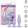 Набор анальных пробок California Exotic Novelties First Time Crystal Booty Anal Plug Set (сиреневый): Наличие вибрации Нет