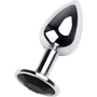 Анальная пробка с кристаллом Metal By Toyfa Silver anal plug Tourmaline