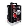 Металлическая анальная пробка Ouch! Heart Gem Silver - Ruby Red, М: Наличие вибрации Нет