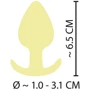 Анальний корок Cuties Mini Butt Plug Yellow фото 5