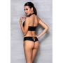 Комплект из эко-кожи Nancy Bikini black L/XL - Passion: Вид Комплекты