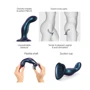 Дилдо Strap-On-Me Dildo Plug Snaky Metallic Blue - M: Тип Классические дилдо