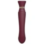Смартвібратор 3в1 Zalo - Queen Wine Red, пульсуюча перлина та вакуум, кристал Swarovski: Для кого Для жінок