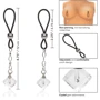 California Exotic Novelties Nipple Jewelry Crystal Gem прикраса для грудей фото 4