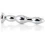 Анальная пробка с кристаллом Toyfa Metal Silver anal plug red gem фото 6