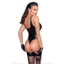 Боди Noir Handmade F244 Powerwetlook body with high cut bottom hem Black, L: Материал Полиамид