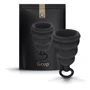 Силиконовая менструальная чаша с защитой от протечек Gvibe Gcup Black, 10 мл (чёрный) фото 13