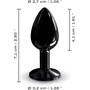 Металева анальна пробка із кристалом Dorcel - Diamond Plug Black S: Особливості С кристаллами