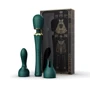 Вібромасажер з насадками Zalo - Kyro Wand Turquoise Green: Тип управління кнопкове