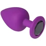 Анальний корок CRYSTAL Purple Silicone Black Diamond, L
