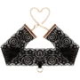 Мереживні наручники та комір Rosy Gold - Lace Cuffs and Collar Black: Декор Цепочка, Кружево