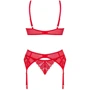 Комплект Obsessive Ingridia 3-pcs set XL/2XL: Узор Однотонный