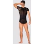 Мужская эротическая футболка Obsessive T102 black S/M/L: Декор Без декора