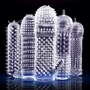 Набор рельефных насадок NDS 3005 Clear (5 штук) (23300): Материал TPR (термопластичная резина)