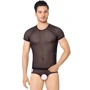 Эротический мужской комплект SoftLine - Shirt and Shorts 4607, M/L (black)