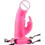Фаллопротез с вибратором кроликом Fetish Fantasy Wonderful Wabbit Hollow Strap-on, розовый: Для кого Для мужчин