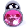 Анальная пробка с кристаллом BOSS of TOYS Boss Series - Jewellery Dark Silver PLUG Pink S, BS6400026 фото 7