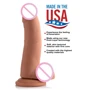 8 Inch Ultra Real Dual Layer Suction Cup Dildo - Medium Skin Tone - фалоімітатор 18x5 см, тілесний