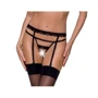 Трусики-стрепы Passion Exclusive SHELLY THONG black XXL/XXXL