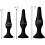Набор анальных пробок Master Series Triple Spire Tapered Silicone Anal Trainer Set, 3 шт (черный): Для кого Унисекс