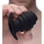 Малый анальный тоннель Hive Ass Tunnel Silicone Ribbed Hollow Anal Plug - Small: Наличие вибрации Нет