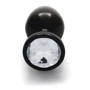 Металевий анальний затор Ouch! Heart Gem Gunmetal - Diamond, S: Особливості С кристаллами