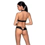 Комплект из эко-кожи Passion Malwia Set with Open Bra black XXL/XXXL: топ и трусики с люверсами: Для кого Для женщин